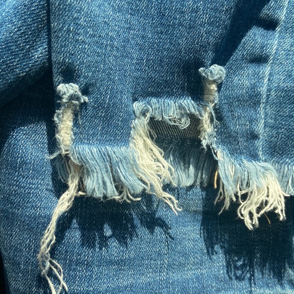 CELLO DISTRESSED DESTROYED RIPPED KNEES HIGH WAIST BLUE JEANS SZ 9 / 29 - Picture 6 of 14